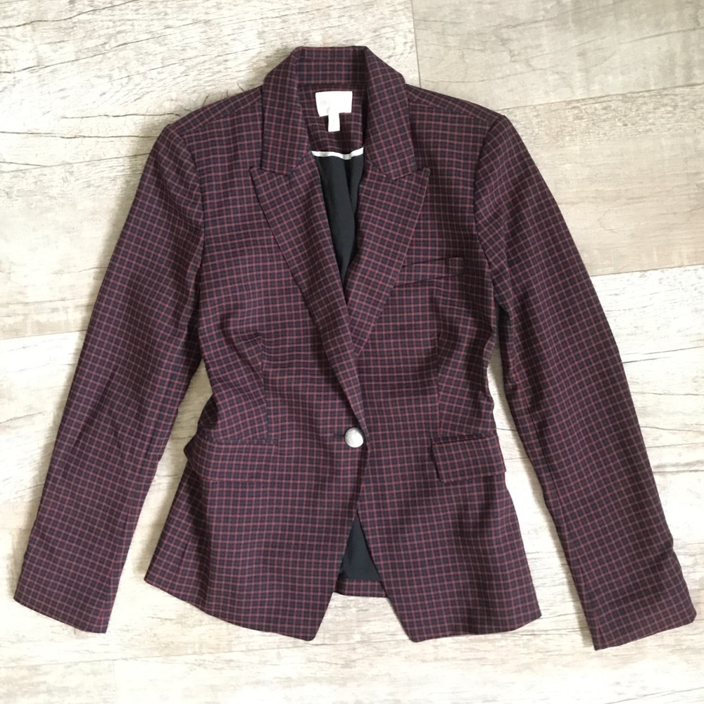 Riley & Rae Reid Mini-Checkered Blazer - Picture 2 of 13
